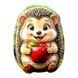 Дерев&rsquo;яний контурний пазл Їжачок з яблуком 2631 фото 1