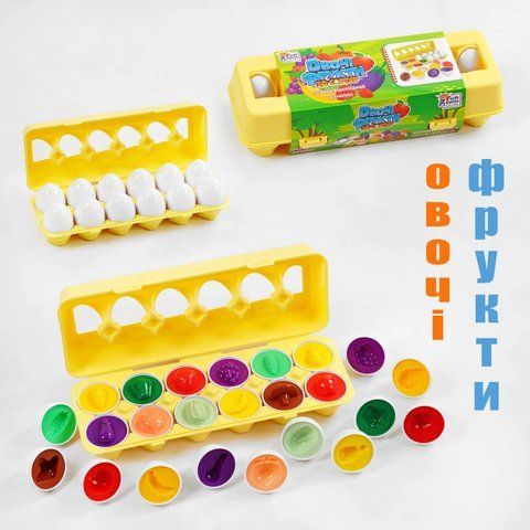 гр 3D сортер "Овочі та фрукти" 48666 (18) "4FUN Game Club", "Яєчний лоток", 12 штук в коробці  978 фото