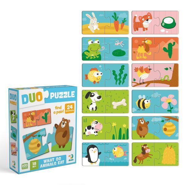 Пазл Dodo DUO Хто що їсть 300691 2381 фото