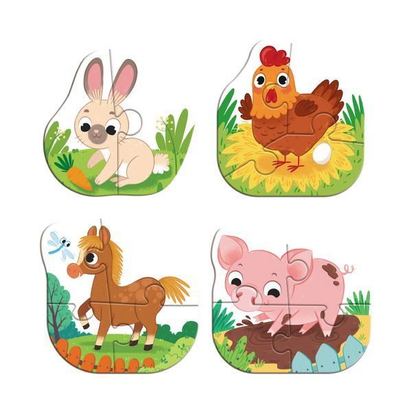 Пазл 4в1 Dodo Baby puzzle Сільські тварини 300686 2193 фото