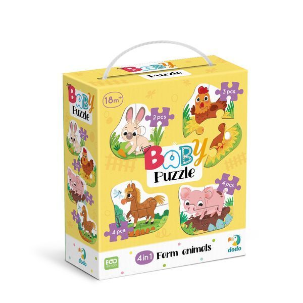 Пазл 4в1 Dodo Baby puzzle Сільські тварини 300686 2193 фото