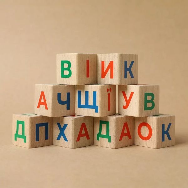 Дерев'яні кубики "Українська Абетка" 2570 фото