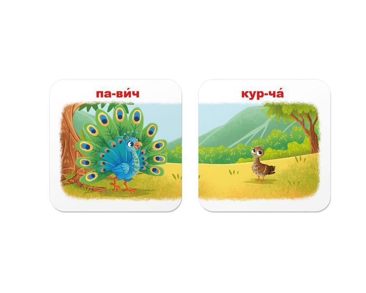 Розумні картки. Зоопарк. Хто чиє малятко? 30 карток 2369 фото